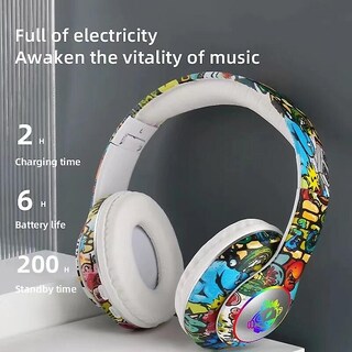 Foto 2 | Venta Internacional - Auriculares Inalámbricos Auriculares Bluetooth Graffiti Hifi 3d