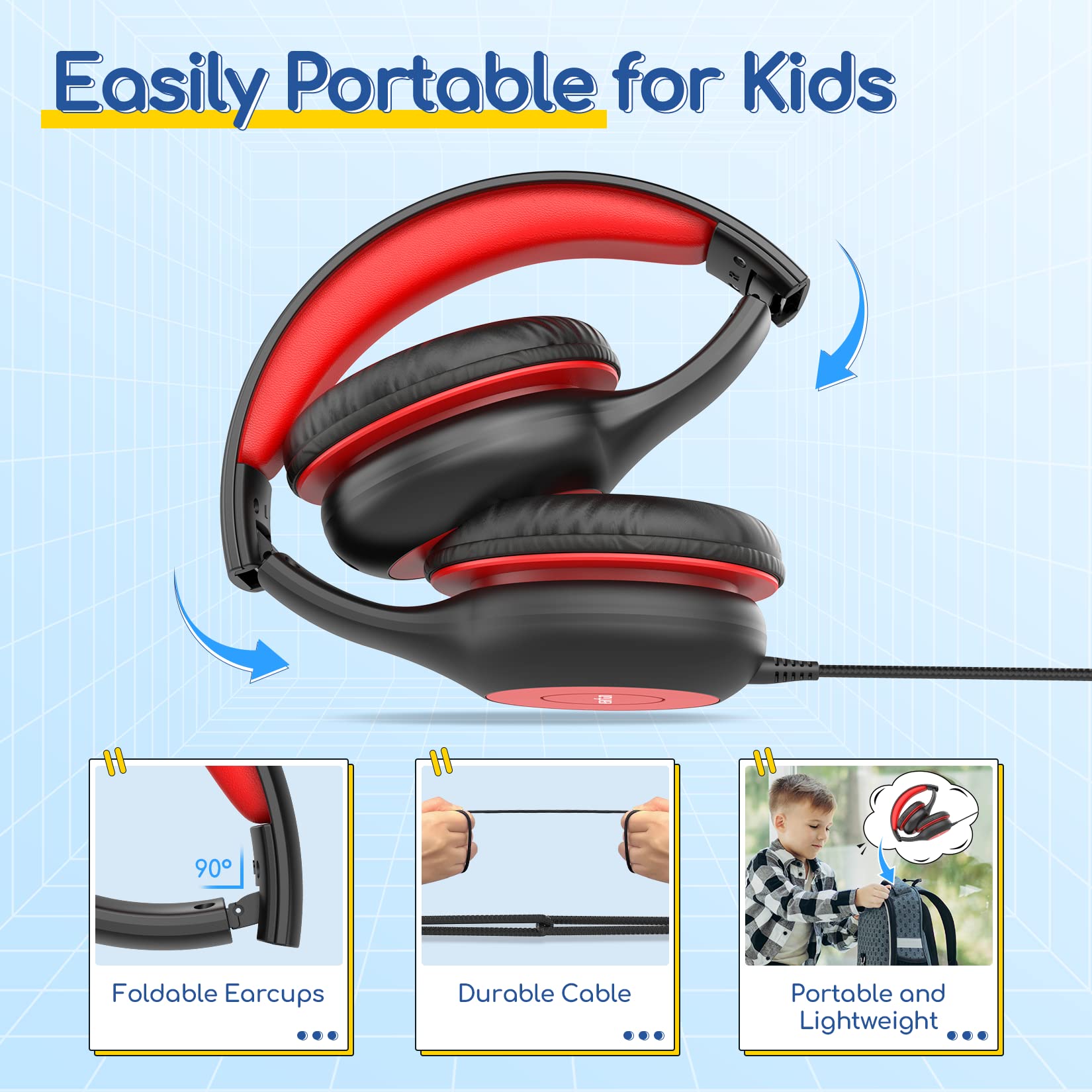 Foto 9 pulgar | Auriculares Earfun K1 Kids con Cable y Micrófono 85/94 db Negros - Venta Internacional