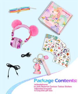 Foto 7 | Venta Internacional - Auriculares Bluetooth Svyhuok Pompon Kids Para Niñas/niños Con M