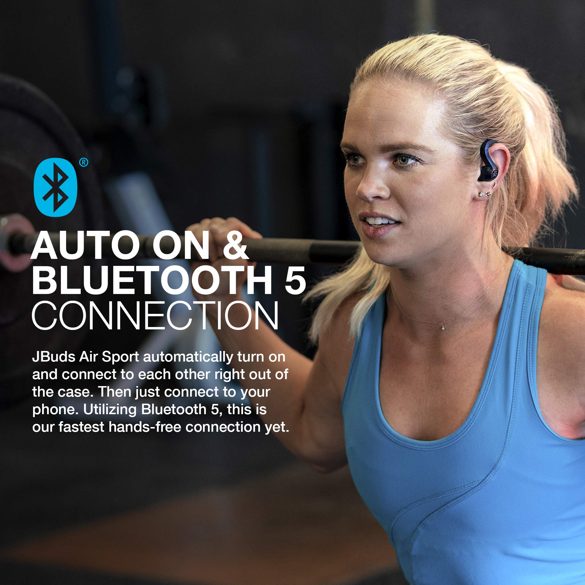 Foto 5 pulgar | Venta Internacional - Auriculares Bluetooth Jlab Jbuds Air Sport Con Funda De Carga, Color Negro