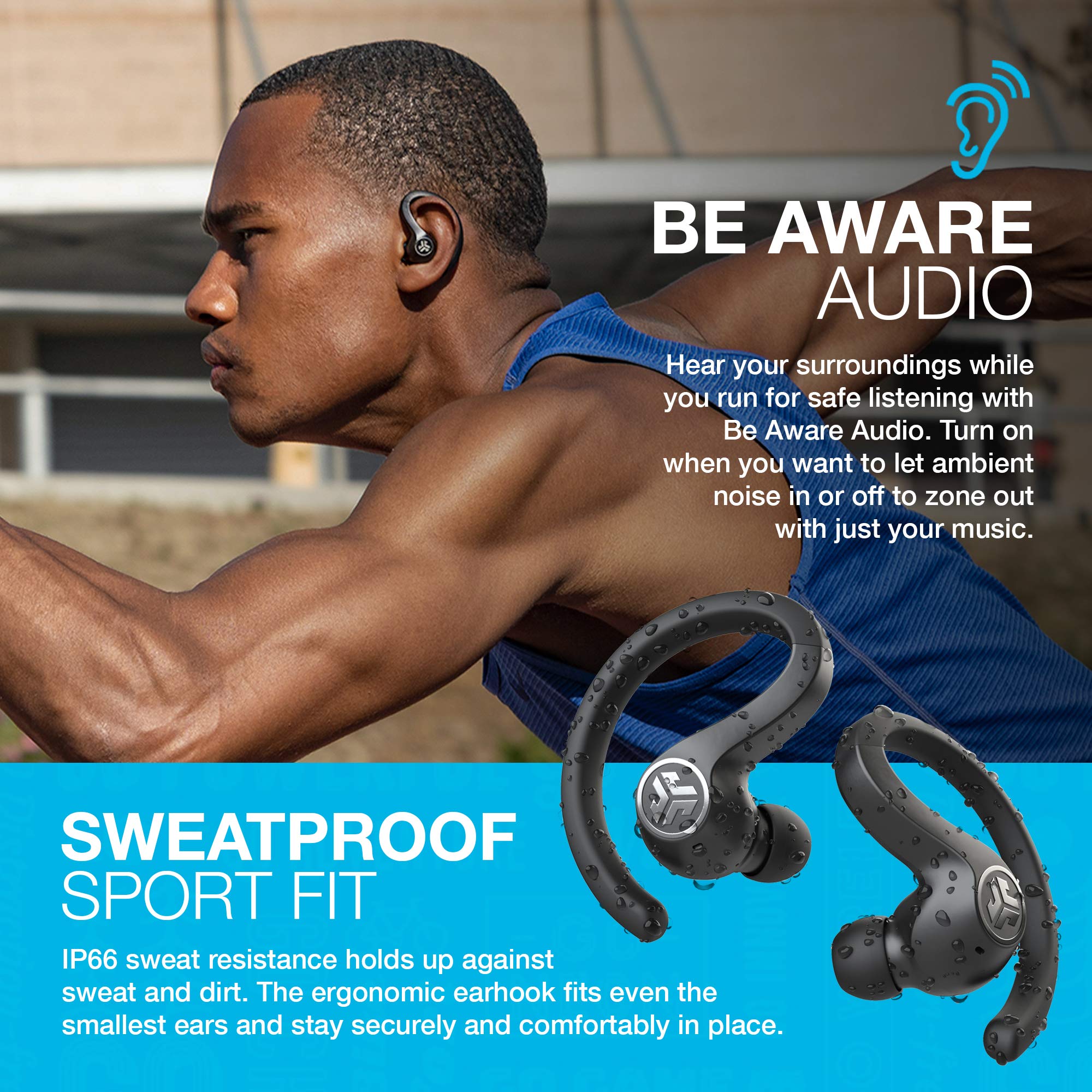 Foto 6 pulgar | Venta Internacional - Auriculares Bluetooth Jlab Jbuds Air Sport Con Funda De Carga, Color Negro