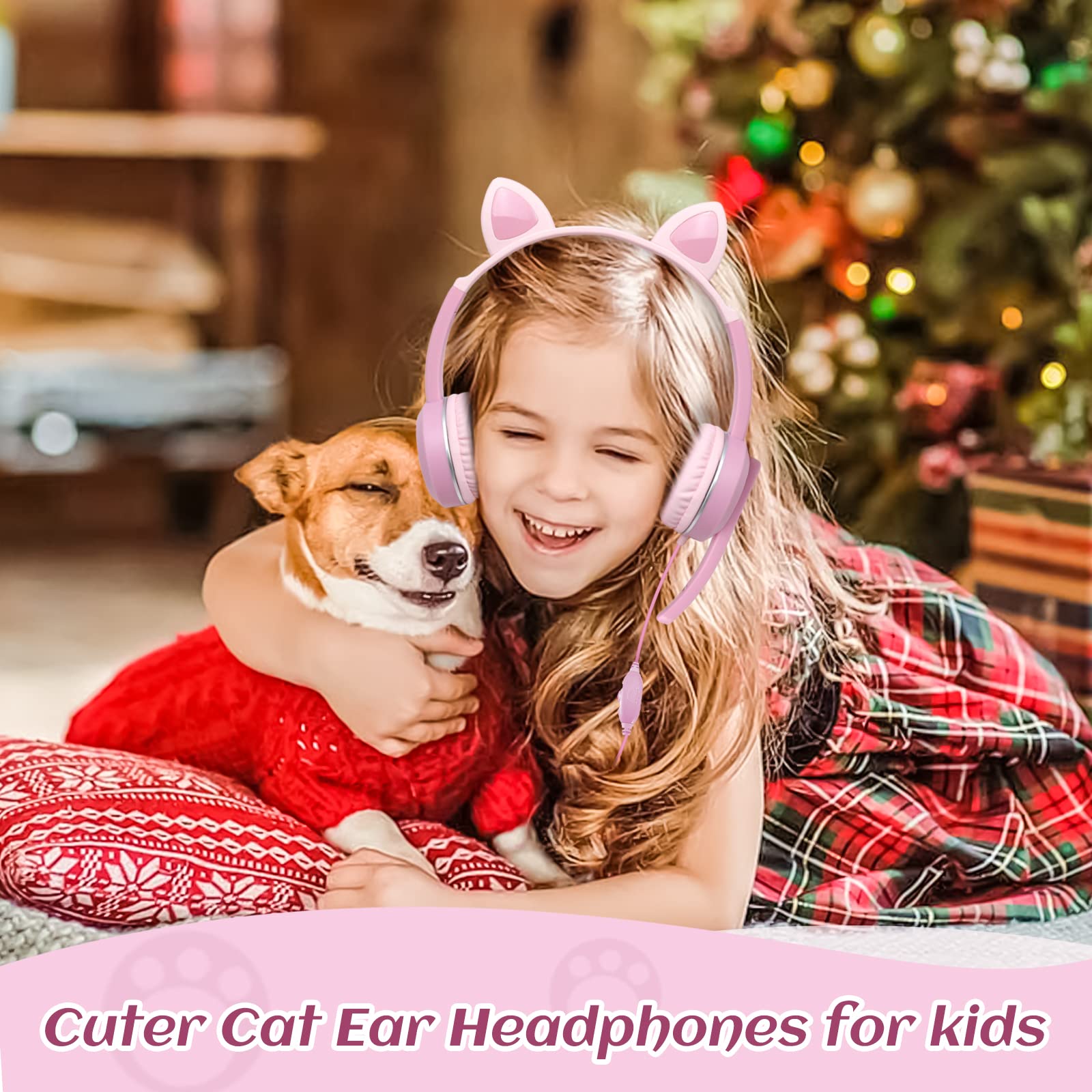 Foto 6 pulgar | Venta Internacional - Auriculares Akz Cn Com Kids Cat Ear Con Micrófono Y Conector De 3,5 Mm