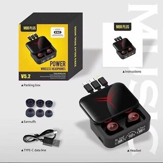 Foto 1 | Venta Internacional - Auriculares Deportivos M88plus Tws Bluetooth 5.3 Hifi Con Barra De Alimentación