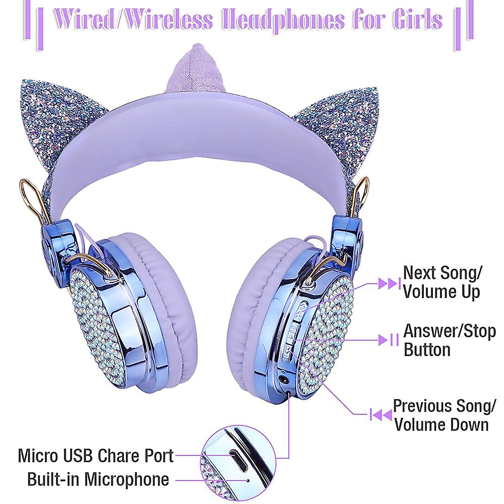 Foto 4 pulgar | Venta Internacional - Auriculares Inalámbricos Bluetooth Con Diadema Ajustable En Forma De Unicornio