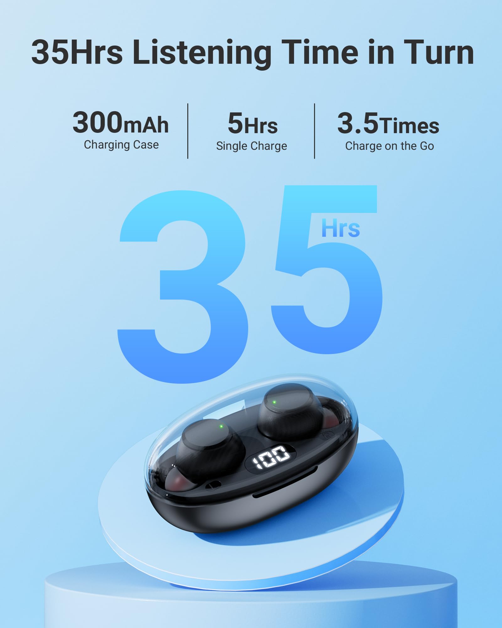 Foto 3 pulgar | Venta Internacional - Auriculares Inalámbricos Zingbird T62 2023 Bluetooth 5.3 Ipx7 Negros