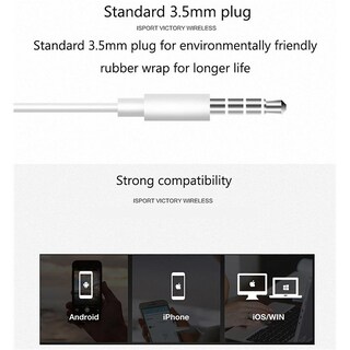 Foto 4 | Venta Internacional - Auriculares Con Cable, Conector De 3,5 Mm, Botón Intraural Con Micrófono De 1,2 M