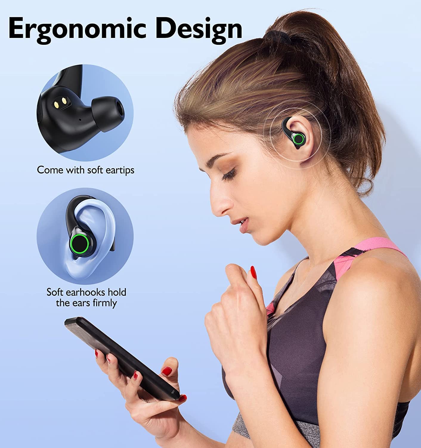 Foto 7 pulgar | Venta Internacional - Auriculares Inalámbricos Meyer Bluetooth 5.2 Sports Con Micrófono Para Iphone 14