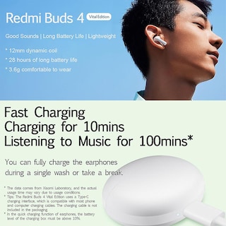 Foto 4 | Venta Internacional - Auriculares Inalámbricos Bluetooth Redmi Buds 4 Vitality Edition