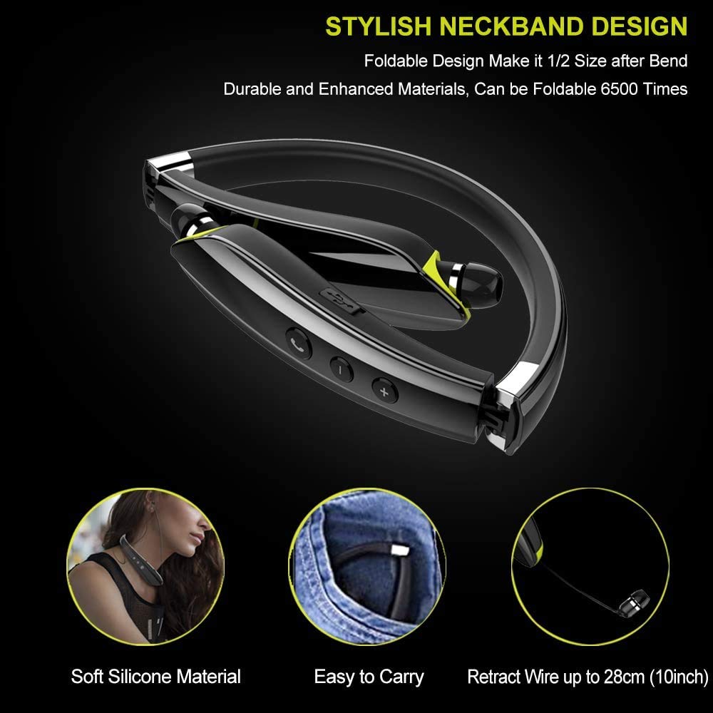 Foto 3 pulgar | Venta Internacional - Auriculares Bluetooth Beartwo Sx-990 Con Banda Para El Cuello Retráctil