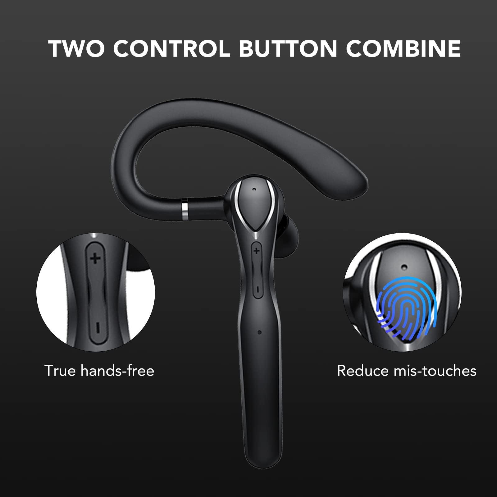 Foto 5 pulgar | Audífonos In Ear Cascho Negros con Bluetooth-Venta Internacional
