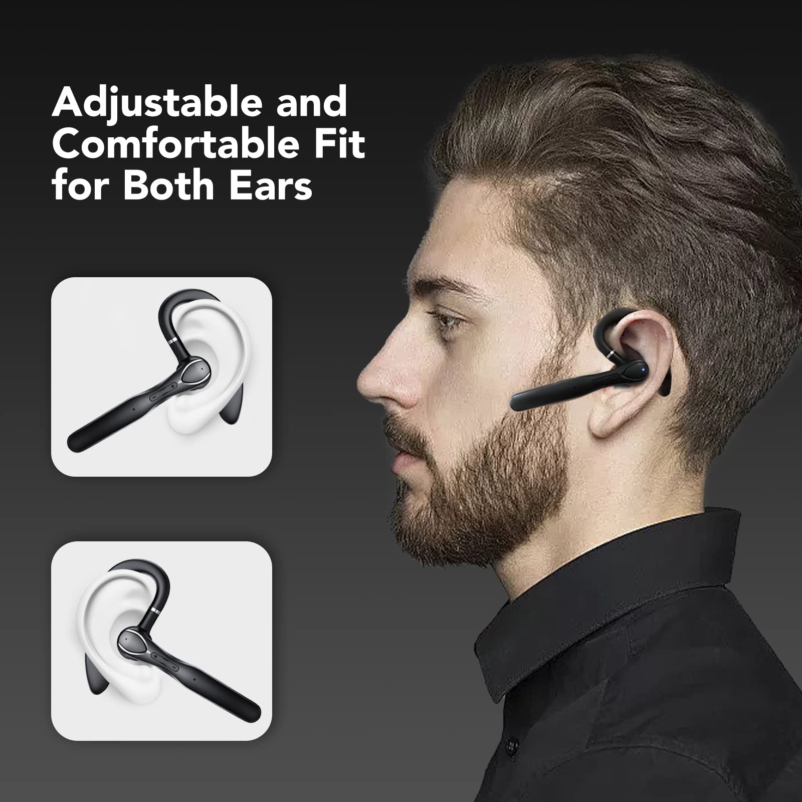 Foto 6 pulgar | Audífonos In Ear Cascho Negros con Bluetooth-Venta Internacional