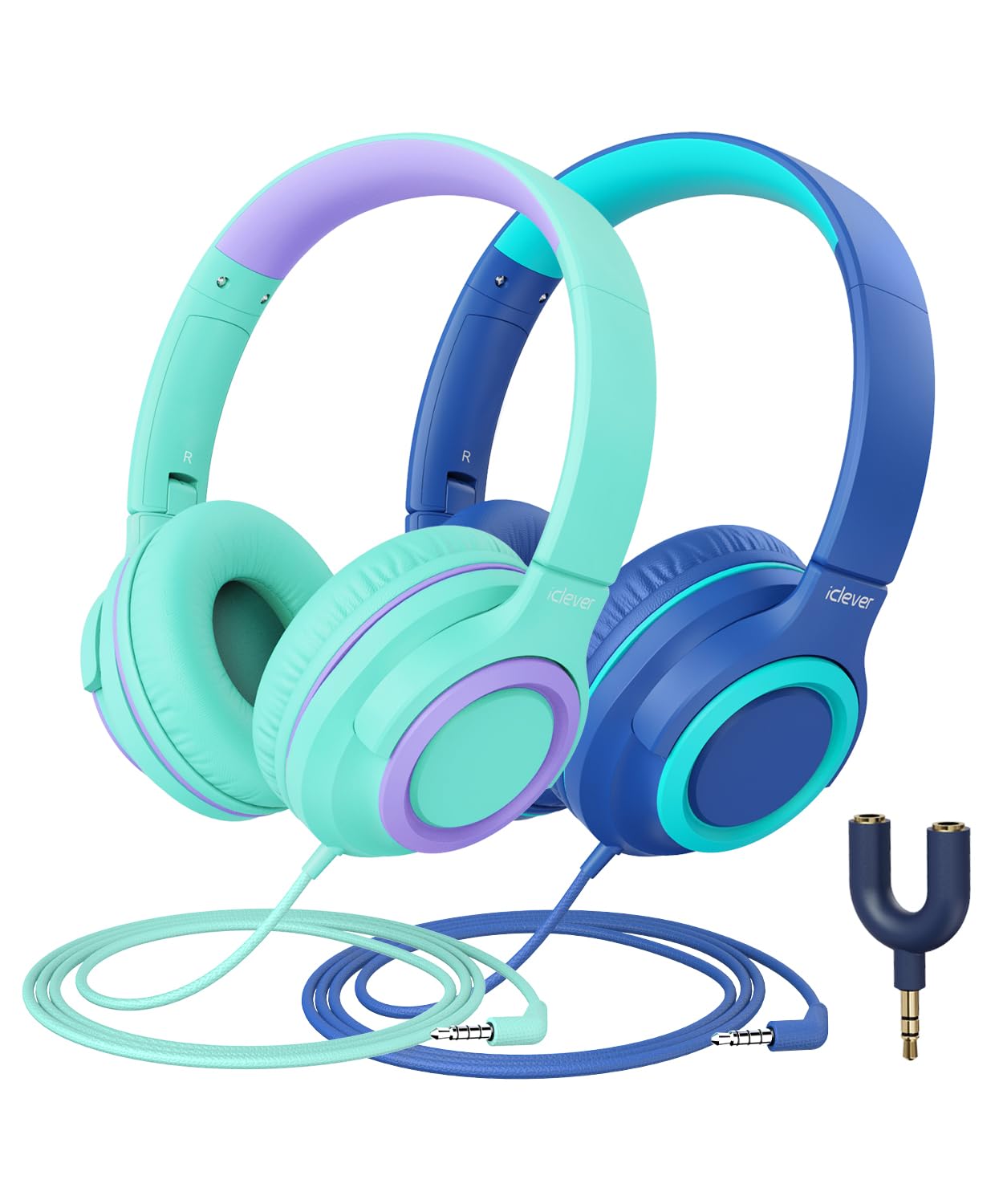 Foto 2 pulgar | Venta Internacional - Auriculares Iclever Hs22 Para Niños Con Divisor Para Compartir, Volumen De 94 Db