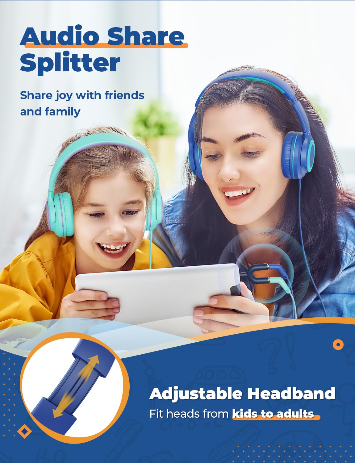 Foto 3 pulgar | Venta Internacional - Auriculares Iclever Hs22 Para Niños Con Divisor Para Compartir, Volumen De 94 Db