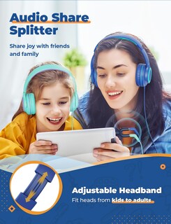 Foto 2 | Venta Internacional - Auriculares Iclever Hs22 Para Niños Con Divisor Para Compartir, Volumen De 94 Db