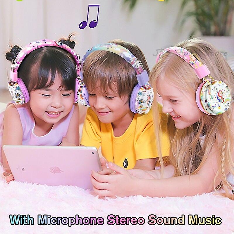 Foto 3 pulgar | Venta Internacional - Auriculares Inalámbricos Rainbow Unicorn Para Niños Y Niñas Con Micrófono