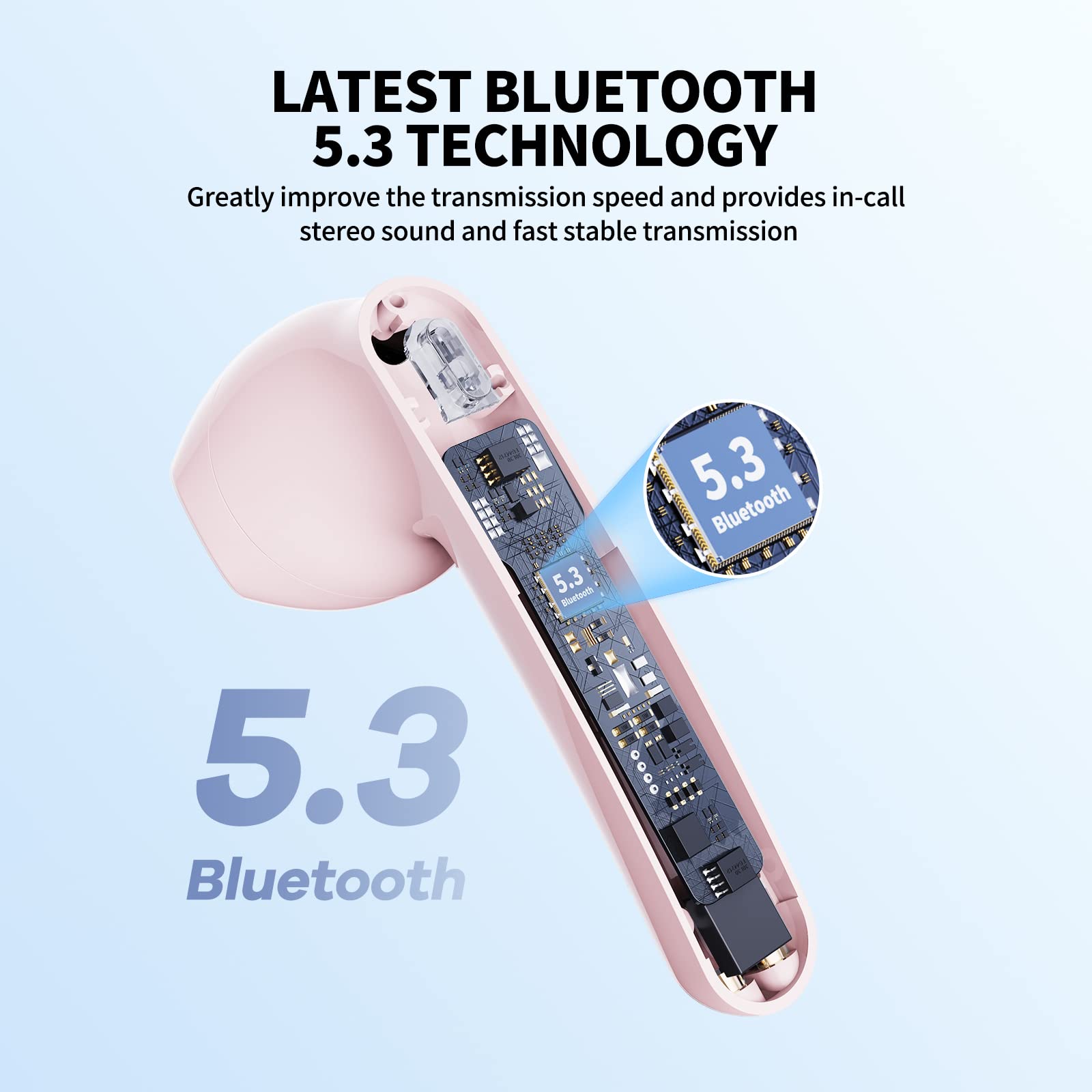 Foto 7 pulgar | Venta Internacional - Auriculares Inalámbricos Bluetooth Cxk V5.3, Batería De 43 Horas