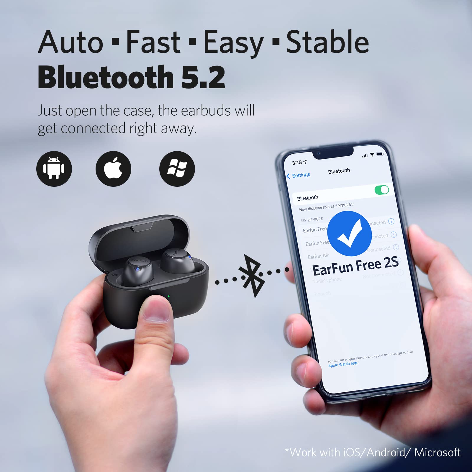Foto 6 pulgar | Venta Internacional - Auriculares Inalámbricos Earfun Free 2s Qualcomm Cvc 8.0 Bluetooth 5