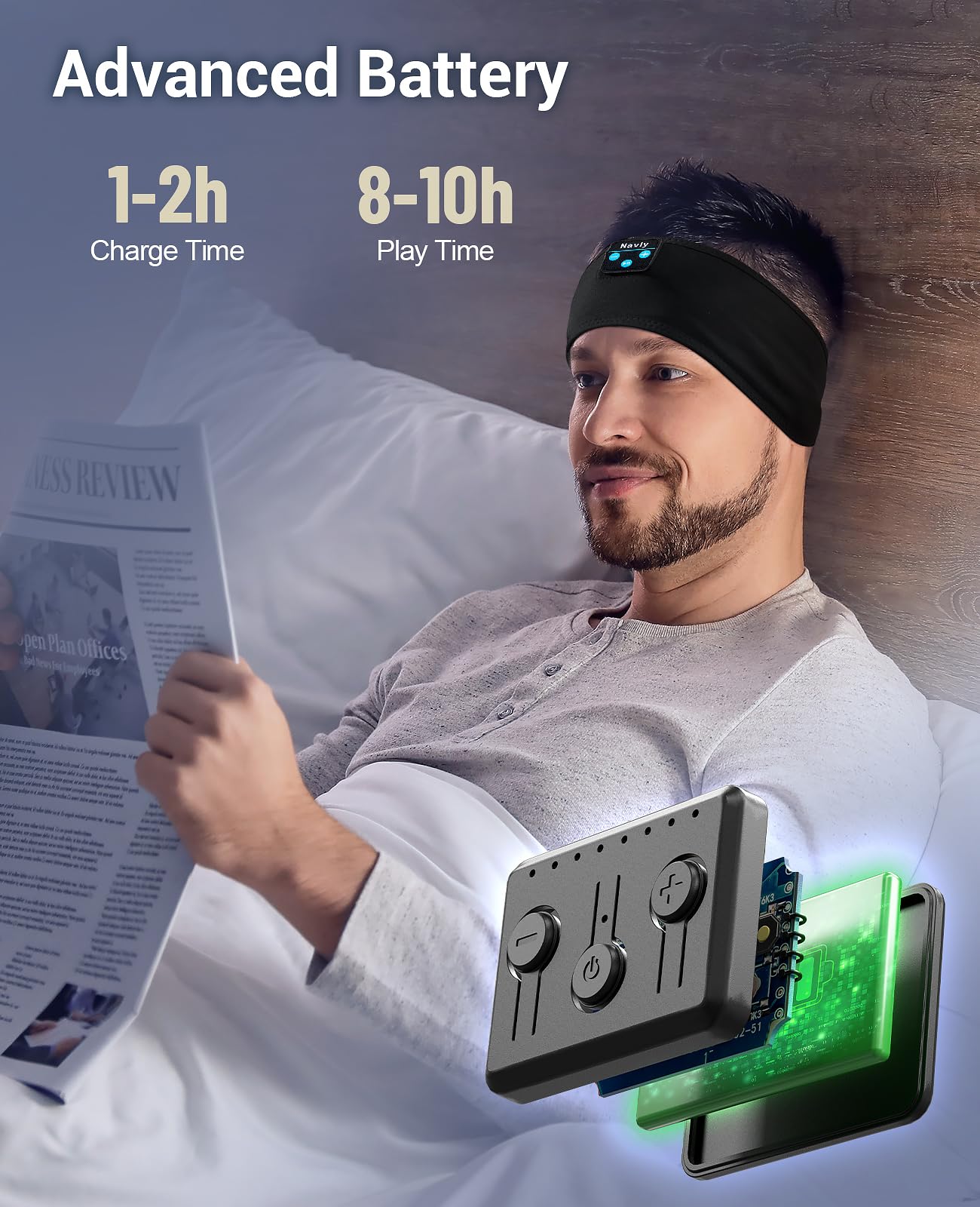 Foto 8 pulgar | Venta Internacional - Diadema Deportiva Sleep Headphones Navly De 10 Horas Con Auriculares