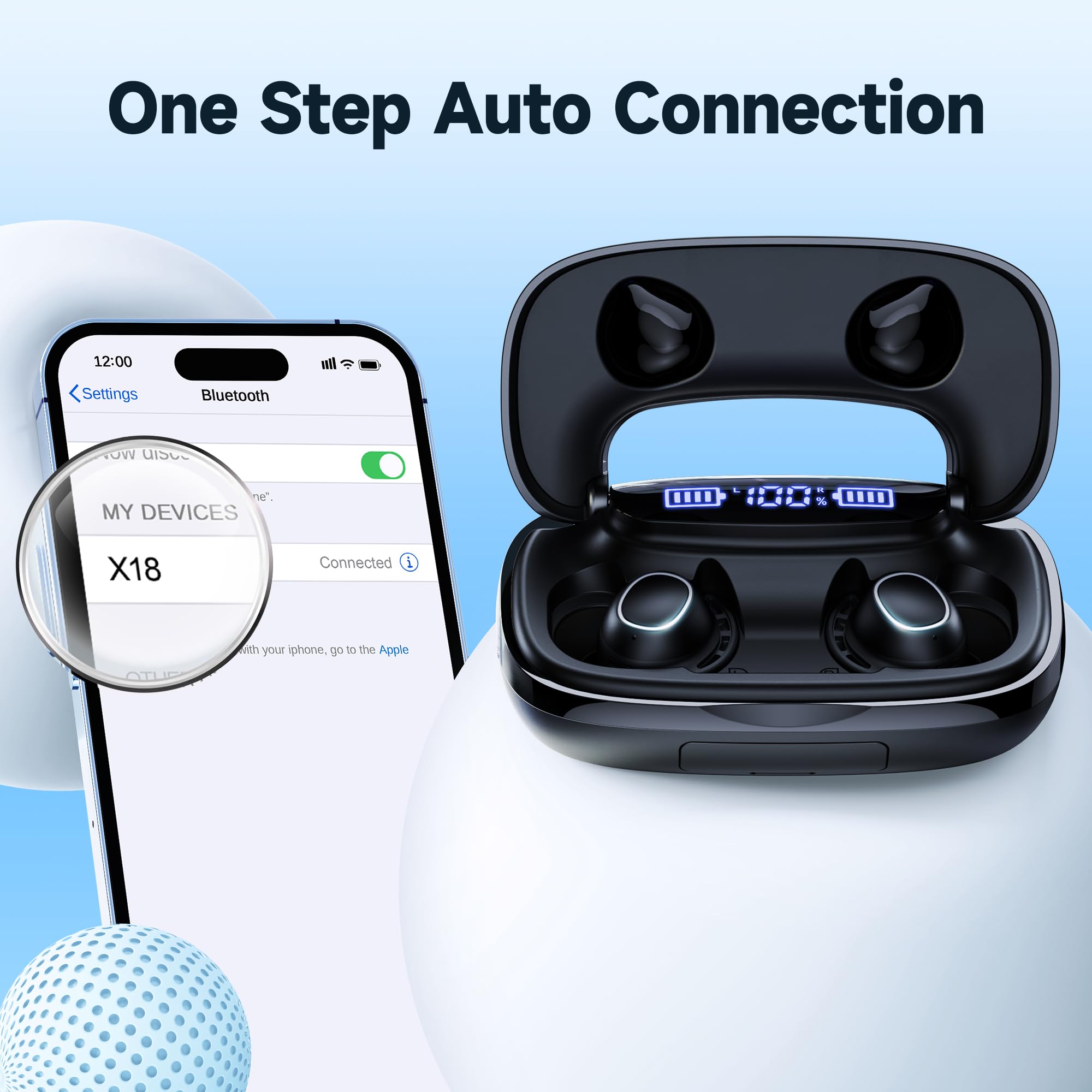 Foto 6 pulgar | Venta Internacional - Auriculares Bluetooth Tagry X18 Auriculares Inalámbricos 120h Playtim