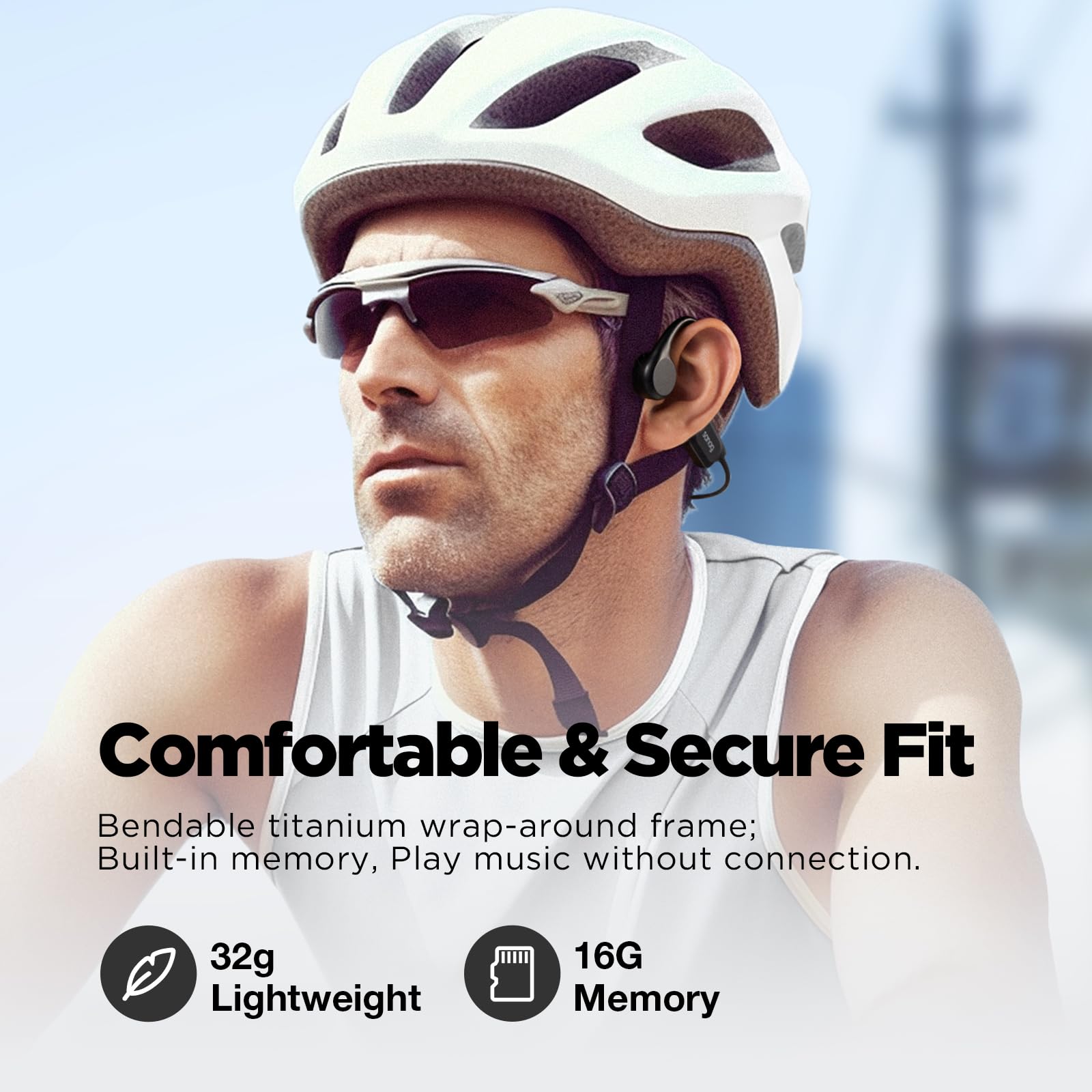 Foto 5 pulgar | Venta Internacional - Auriculares De Conducción Ósea Sanag Bluetooth 5.3 64gb Ip68