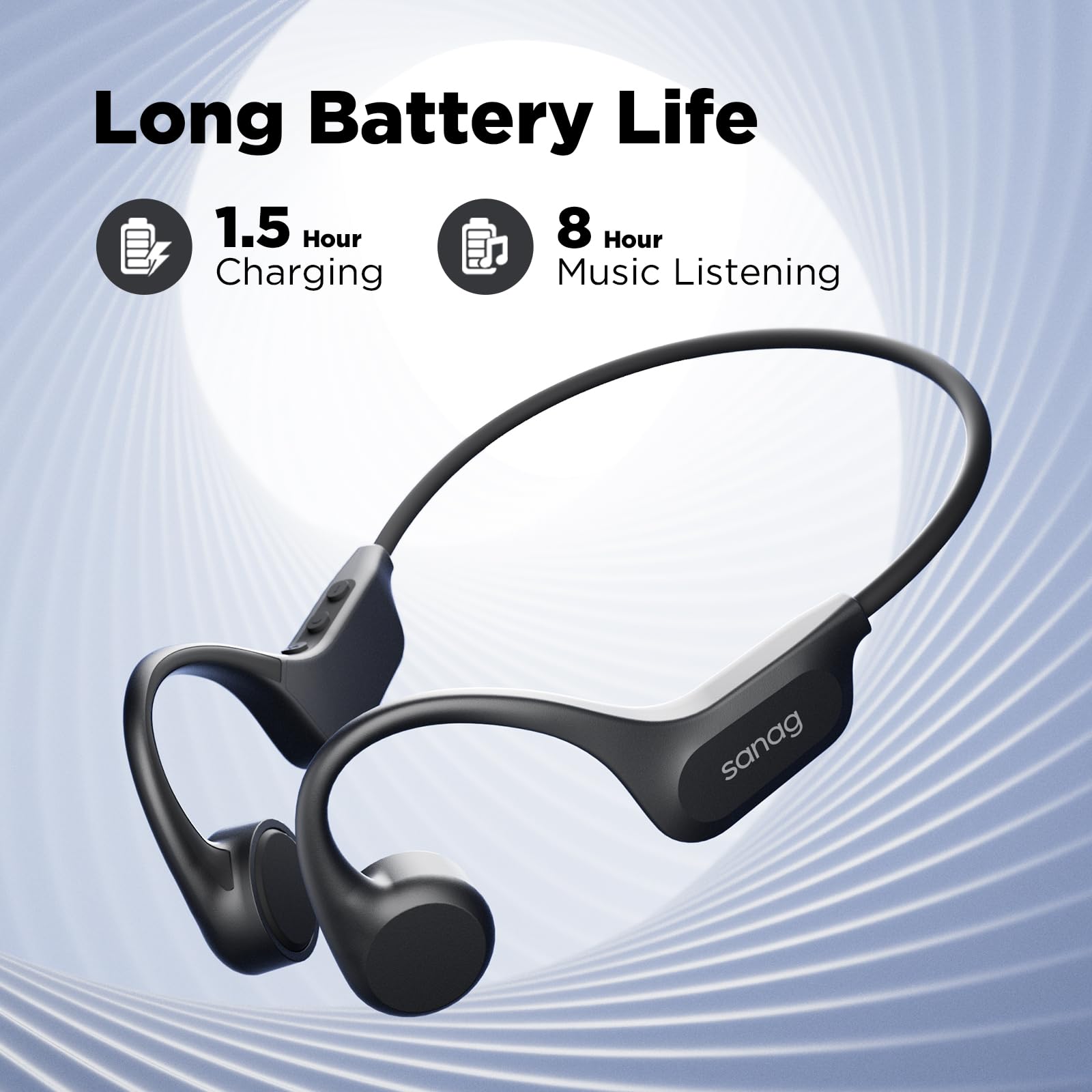 Foto 8 pulgar | Venta Internacional - Auriculares De Conducción Ósea Sanag Bluetooth 5.3 64gb Ip68
