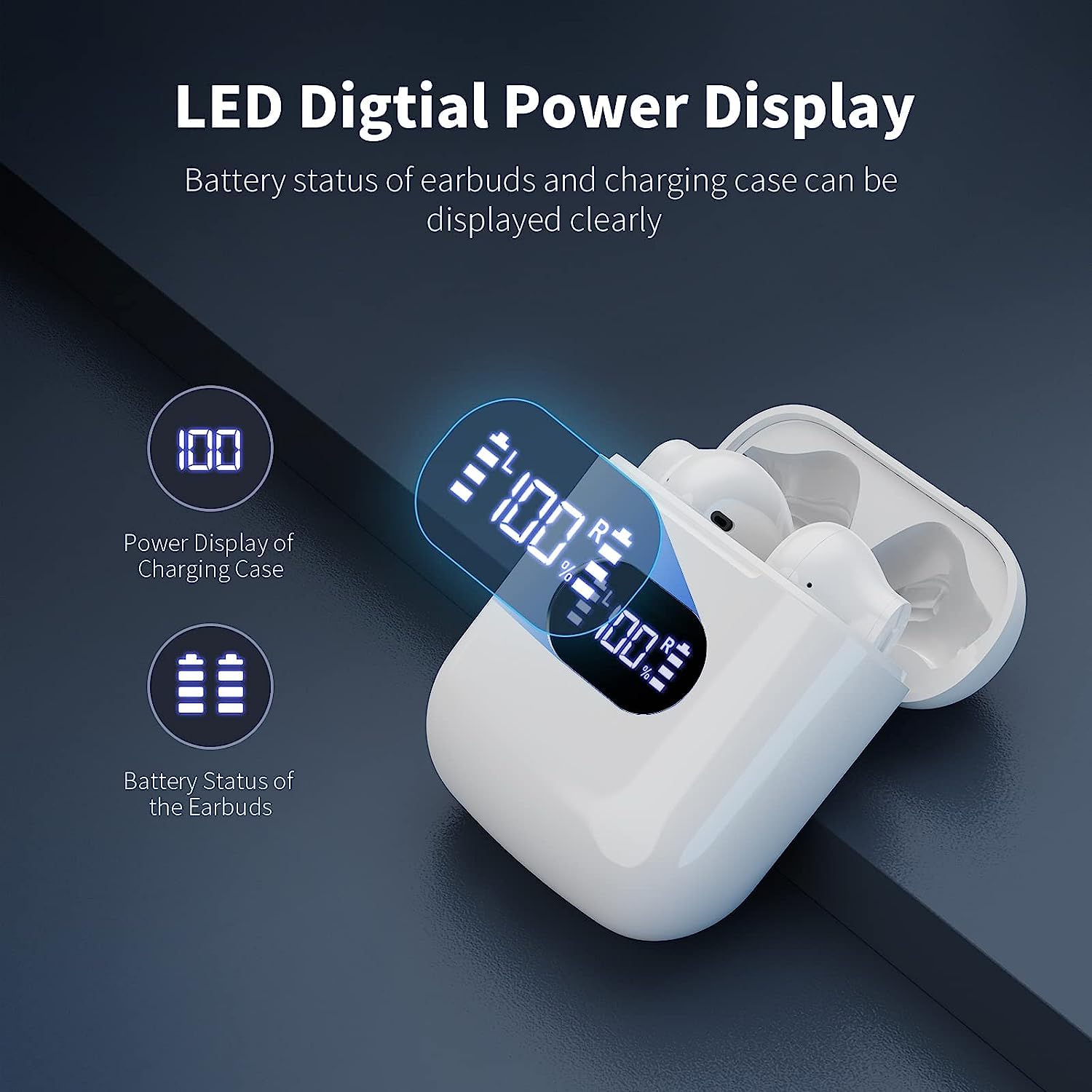 Foto 6 pulgar | Audífonos True Wireles Cxk Blancos con Bluetooth-Venta Internacional