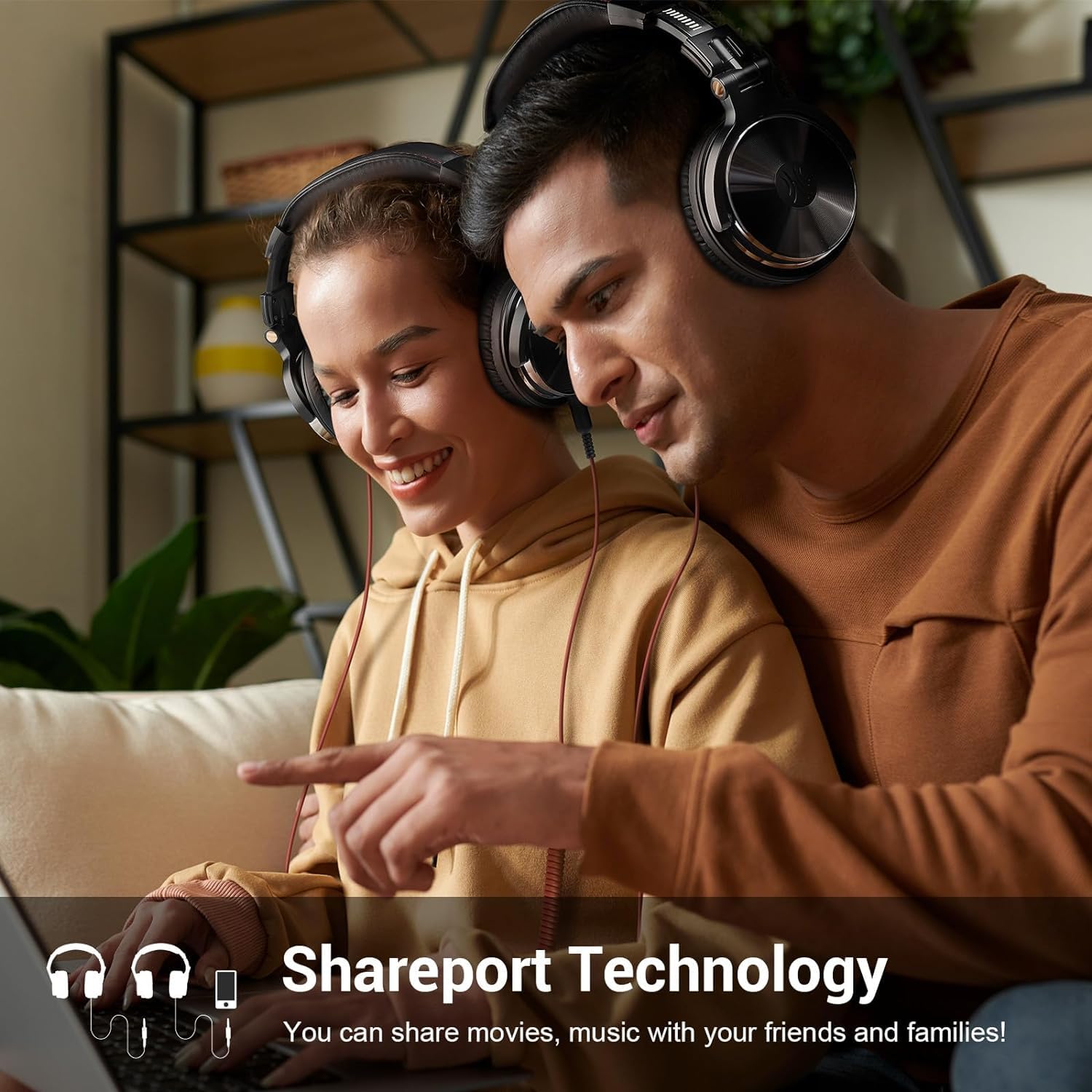 Foto 5 | Audífonos Inalámbricos Oneodio Negros con Bluetooth-Venta Internacional
