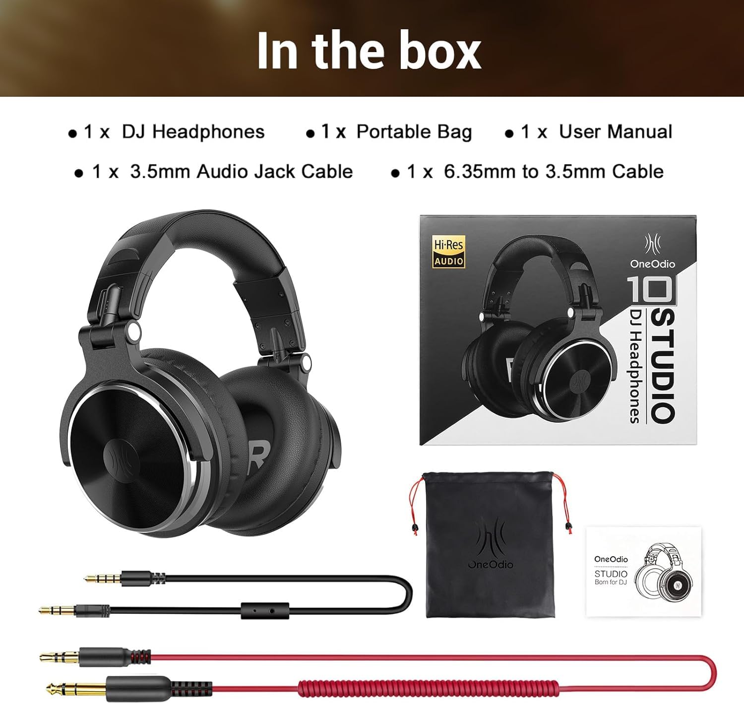 Foto 8 pulgar | Audífonos Inalámbricos Oneodio Negros con Bluetooth-Venta Internacional