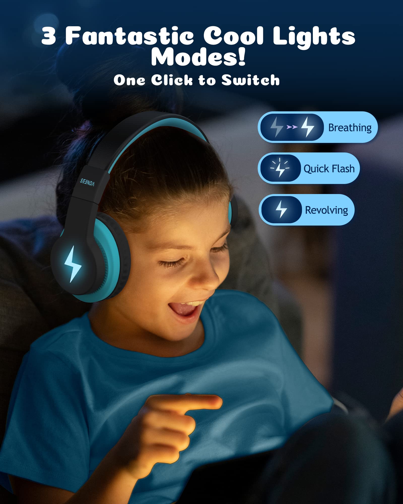 Foto 5 pulgar | Venta Internacional - Auriculares Bluetooth Seenda Kids Over Ear 45 H Playtime