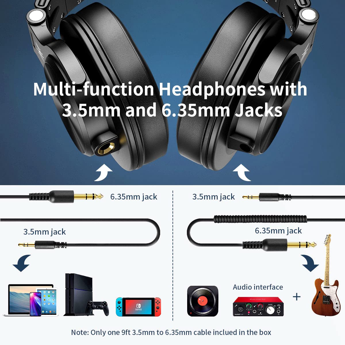 Foto 4 pulgar | Audífonos Inalámbricos Oneodio Negros con Bluetooth-Venta Internacional