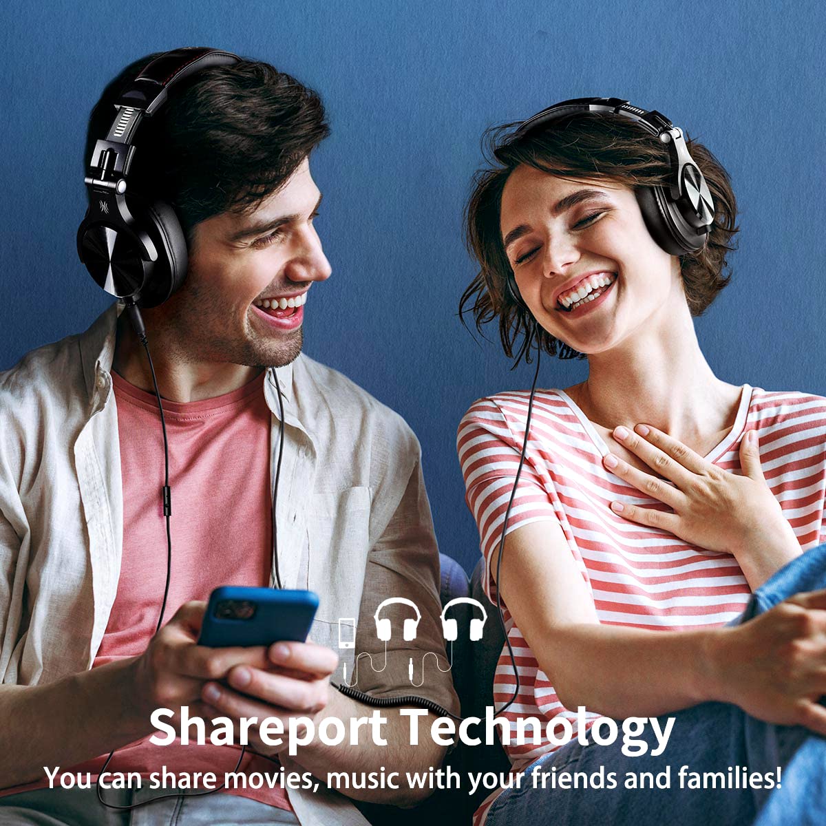 Foto 5 | Audífonos Inalámbricos Oneodio Negros con Bluetooth-Venta Internacional
