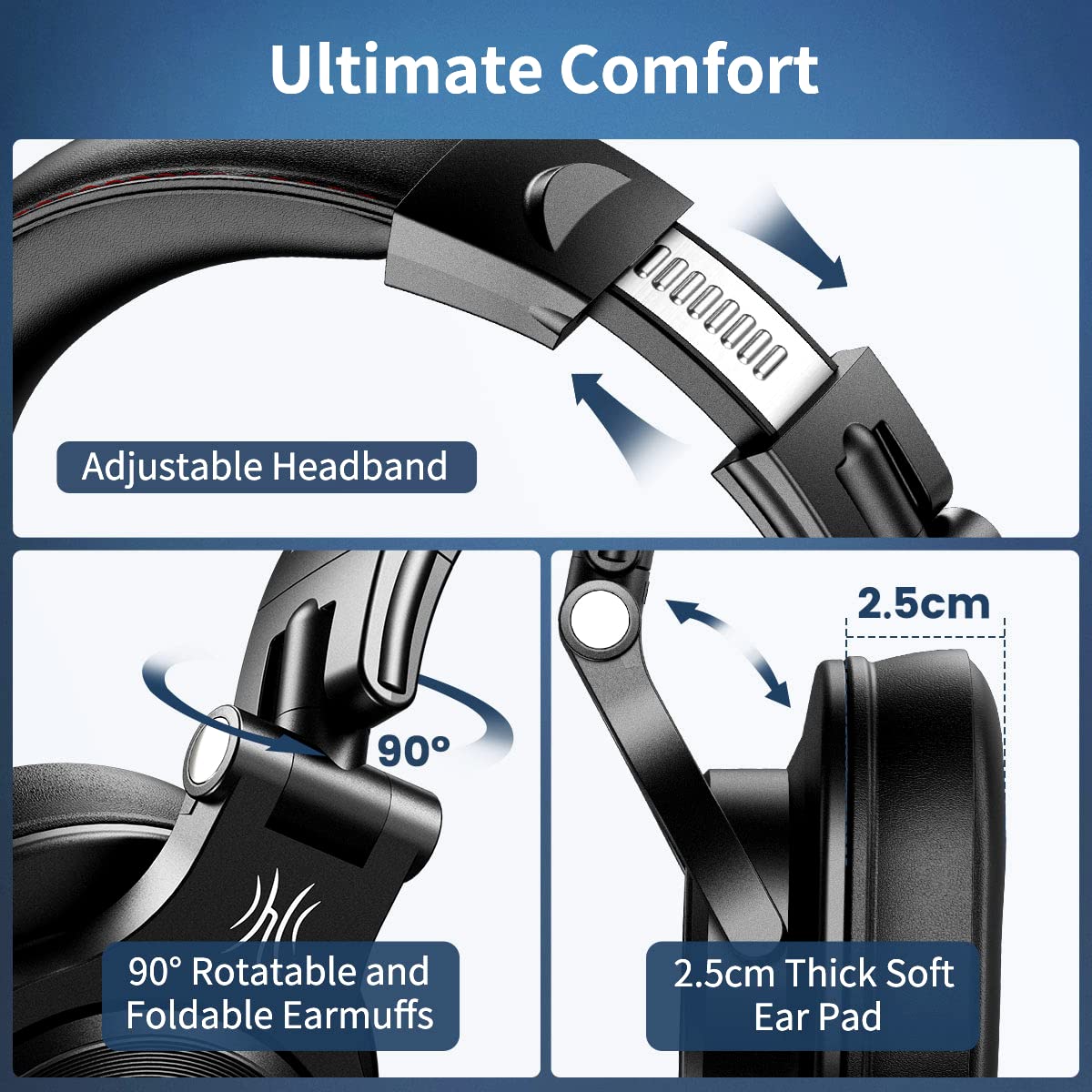 Foto 7 pulgar | Audífonos Inalámbricos Oneodio Negros con Bluetooth-Venta Internacional