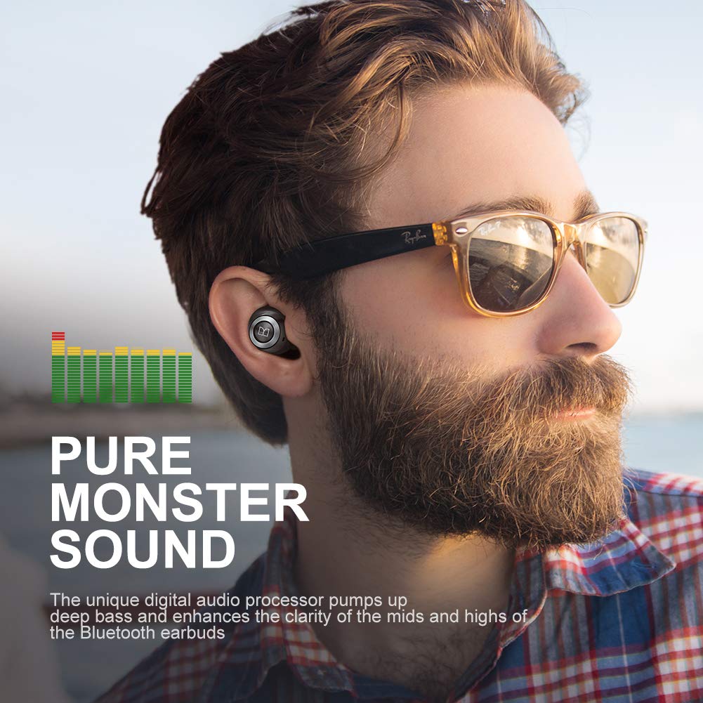 Foto 4 pulgar | Venta Internacional - Auriculares Inalámbricos Bluetooth Monster Con Usb-c Negros
