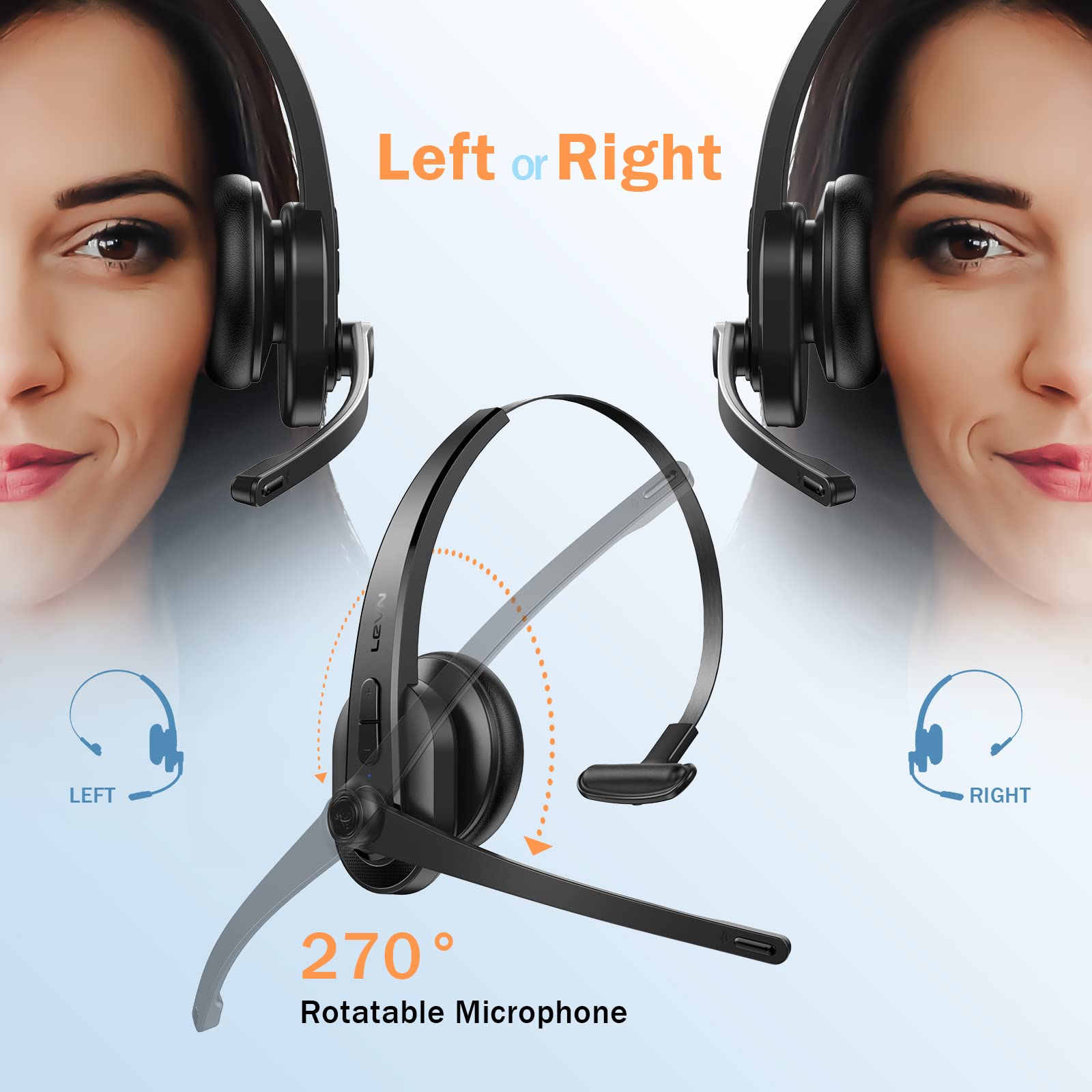 Foto 7 pulgar | Venta Internacional - Auriculares Inalámbricos Levn Bluetooth Con Micrófono Y Cancelación De Ruido