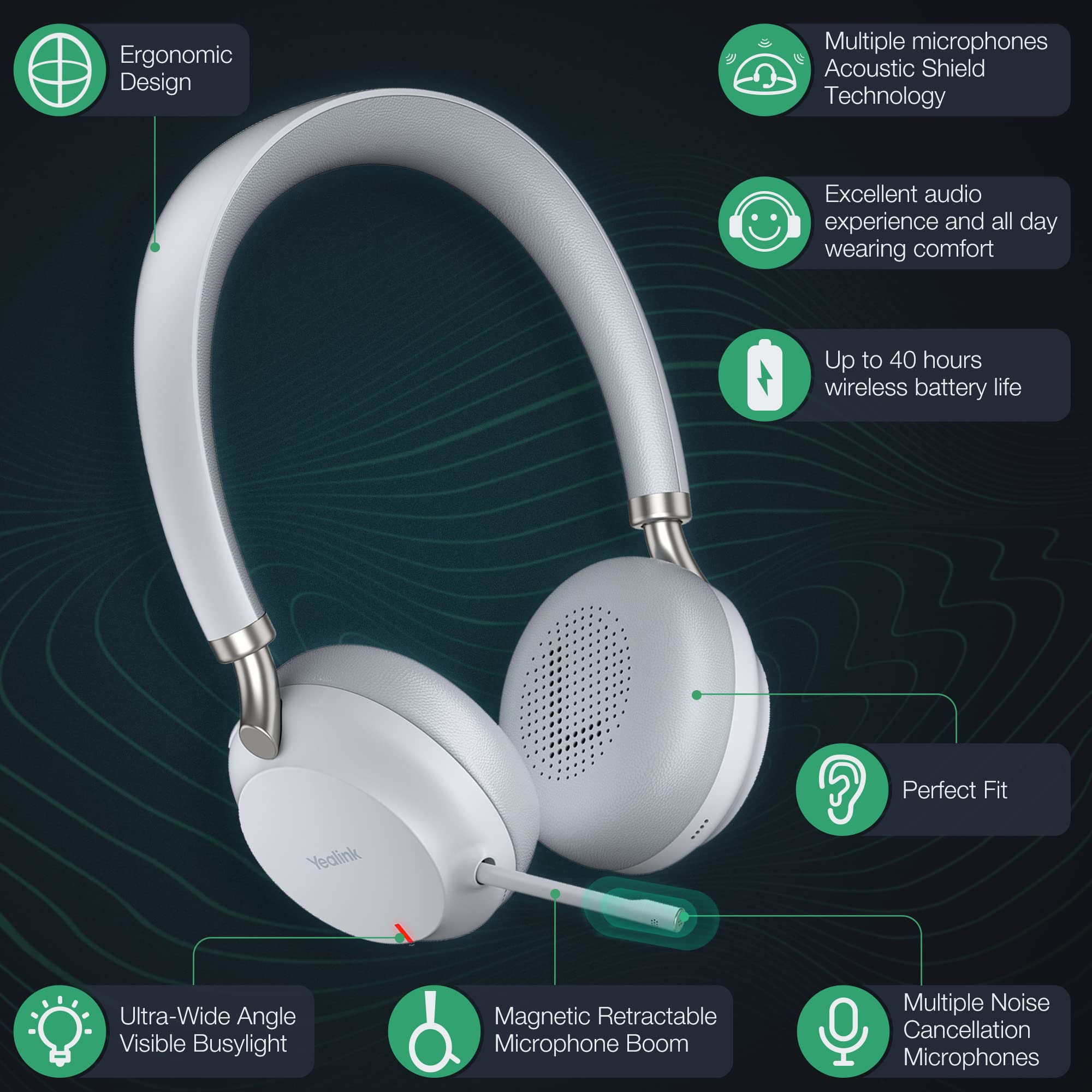 Foto 6 pulgar | Venta Internacional - Auriculares Bluetooth Yealink Bh72-lite Inalámbricos Con Micrófono 35h Talk