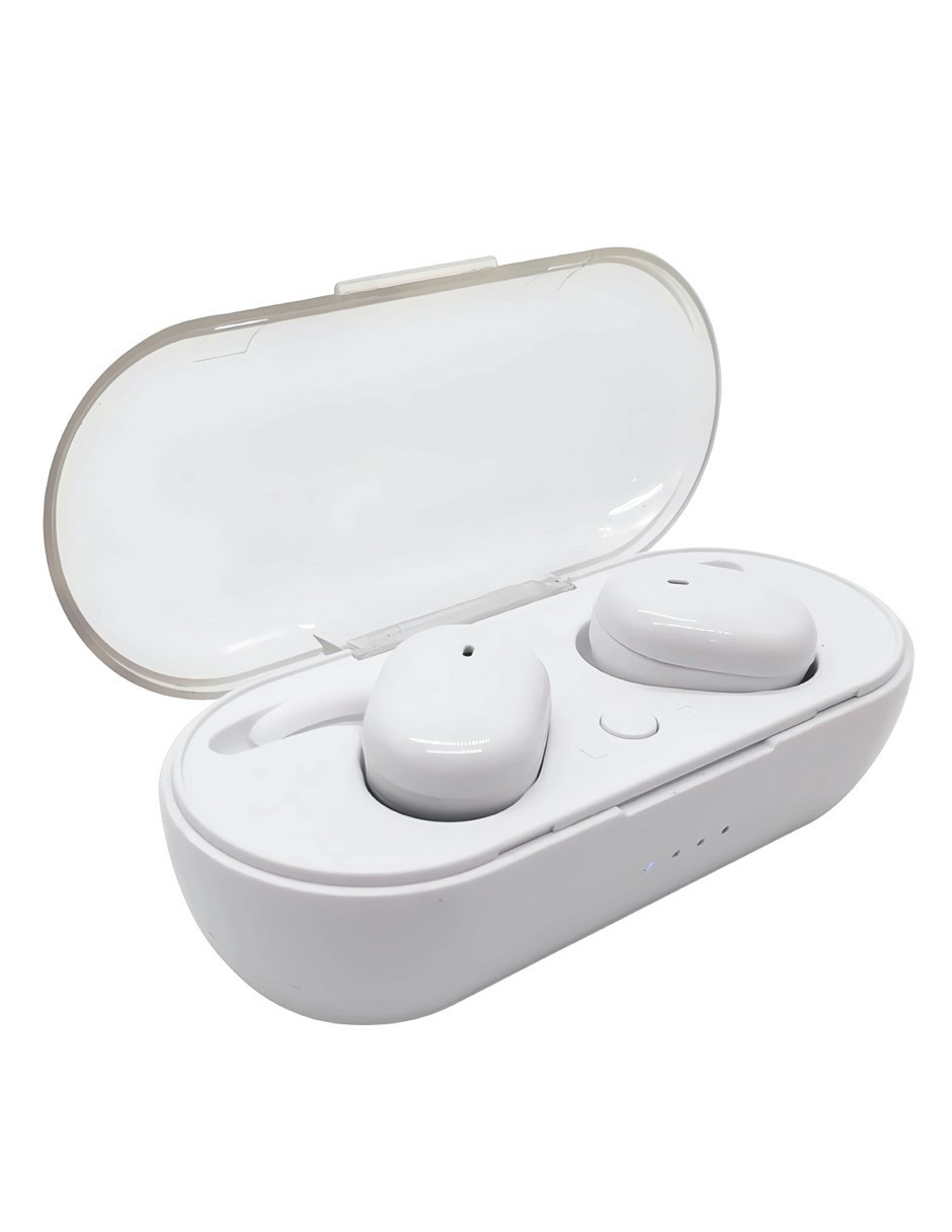 Audífonos Bluetooth Inalambricos Sport Con Caja De Carga Tws-04 Blanco