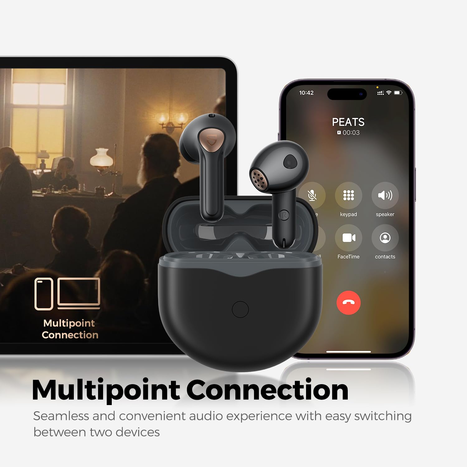 Foto 5 pulgar | Auriculares Inalámbricos SoundPeats Air4 Snapdragon Sound 26 Horas - Venta Internacional