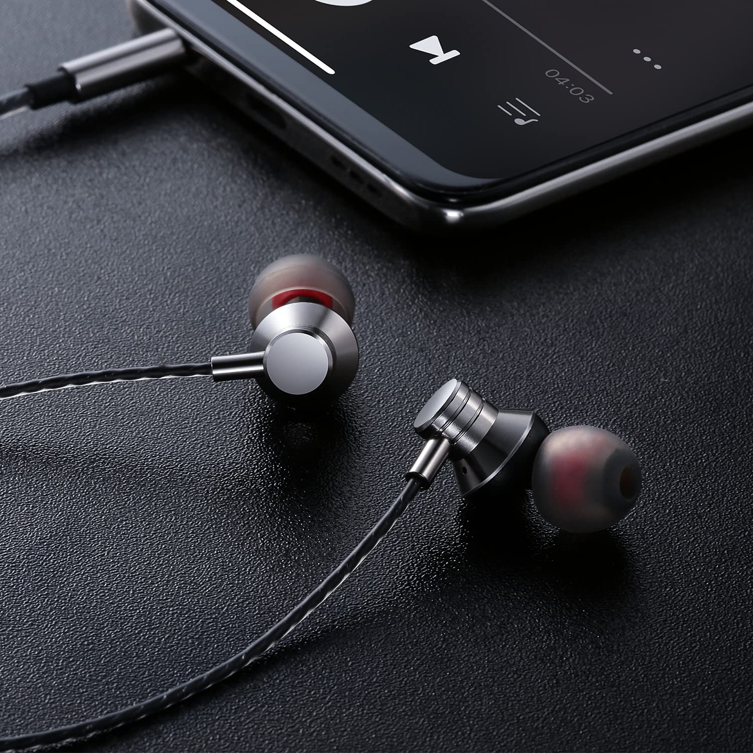 Foto 5 pulgar | Auriculares Con Cable Empsun Con Micrófono Plateados - Venta Internacional.