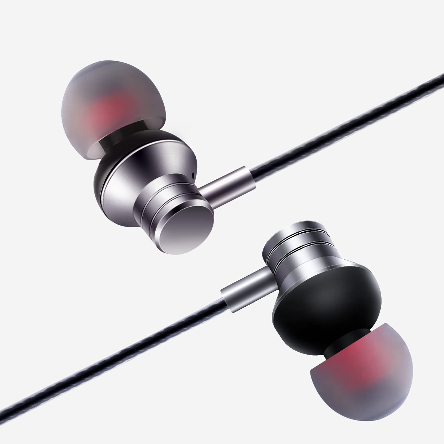 Foto 6 pulgar | Auriculares Con Cable Empsun Con Micrófono Plateados - Venta Internacional.