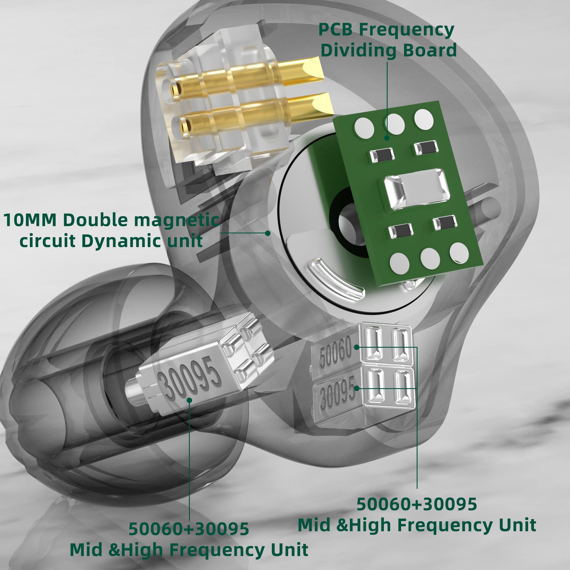 Foto 3 pulgar | Auriculares Hp Hifihear Cca C10 Five Drivers Hybrid, Intraurales, Negros - Venta Internacional.