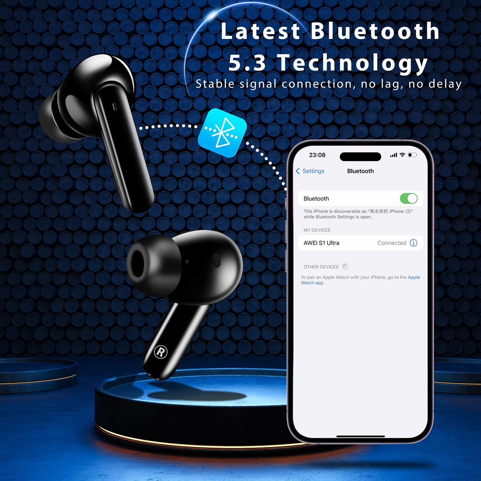 Foto 6 pulgar | Auriculares Inalámbricos Awei S1 Ultra Bluetooth 5.3 Con 4 Micrófonos Ipx7 - Venta Internacional