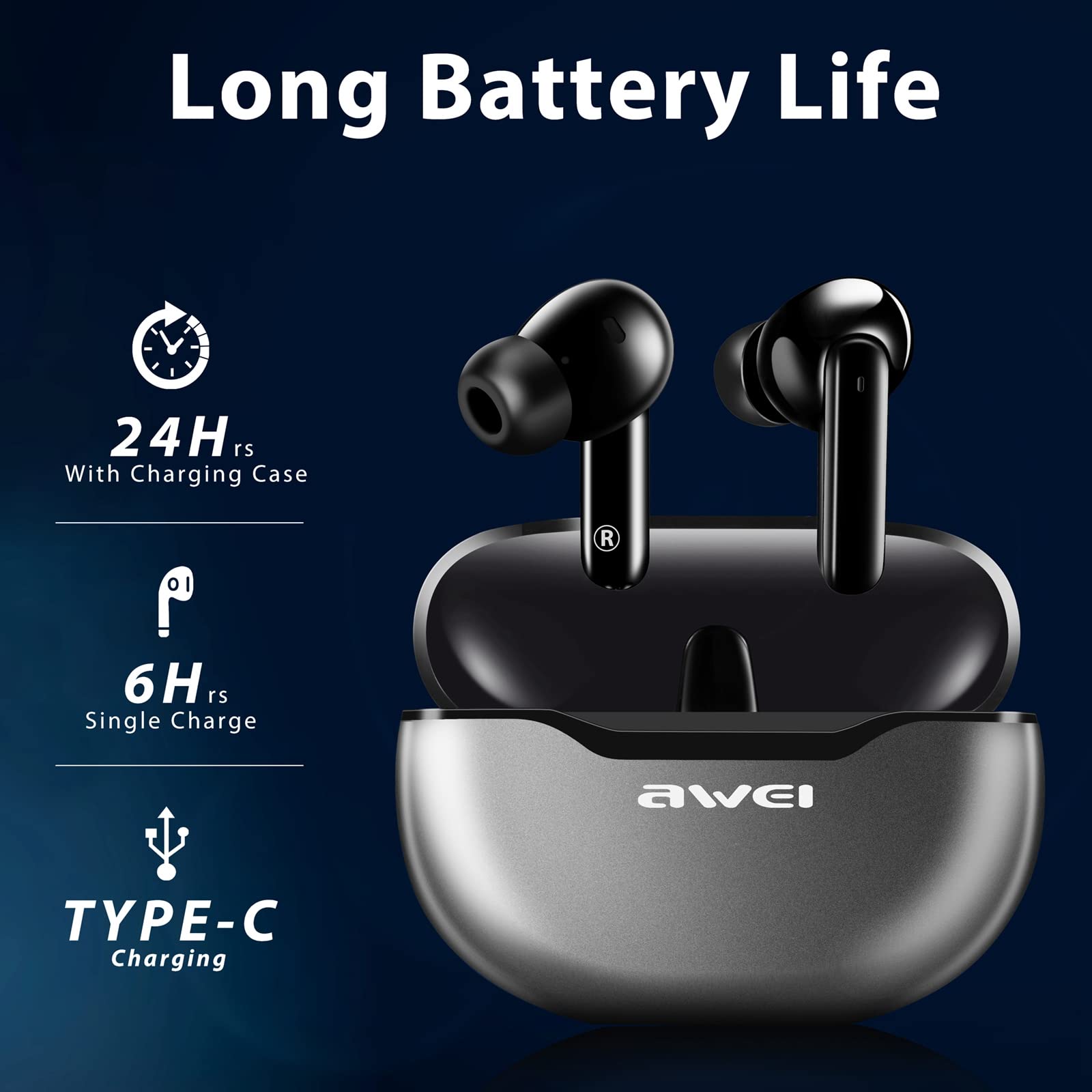 Foto 7 pulgar | Auriculares Inalámbricos Awei S1 Ultra Bluetooth 5.3 Con 4 Micrófonos Ipx7 - Venta Internacional