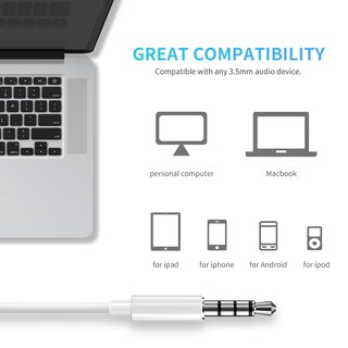 Foto 6 | Auriculares Shdkjxh Con Cable Paquete De 4 Con Micrófono color Blanco - Venta Internacional