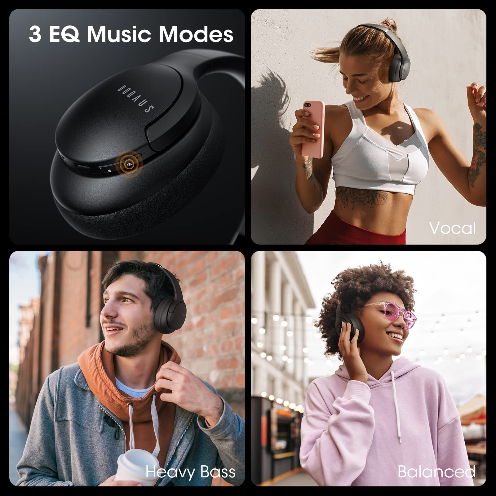Foto 4 pulgar | Auriculares Bluetooth Doqaus Over Ear 90h Pl - Venta Internacional.