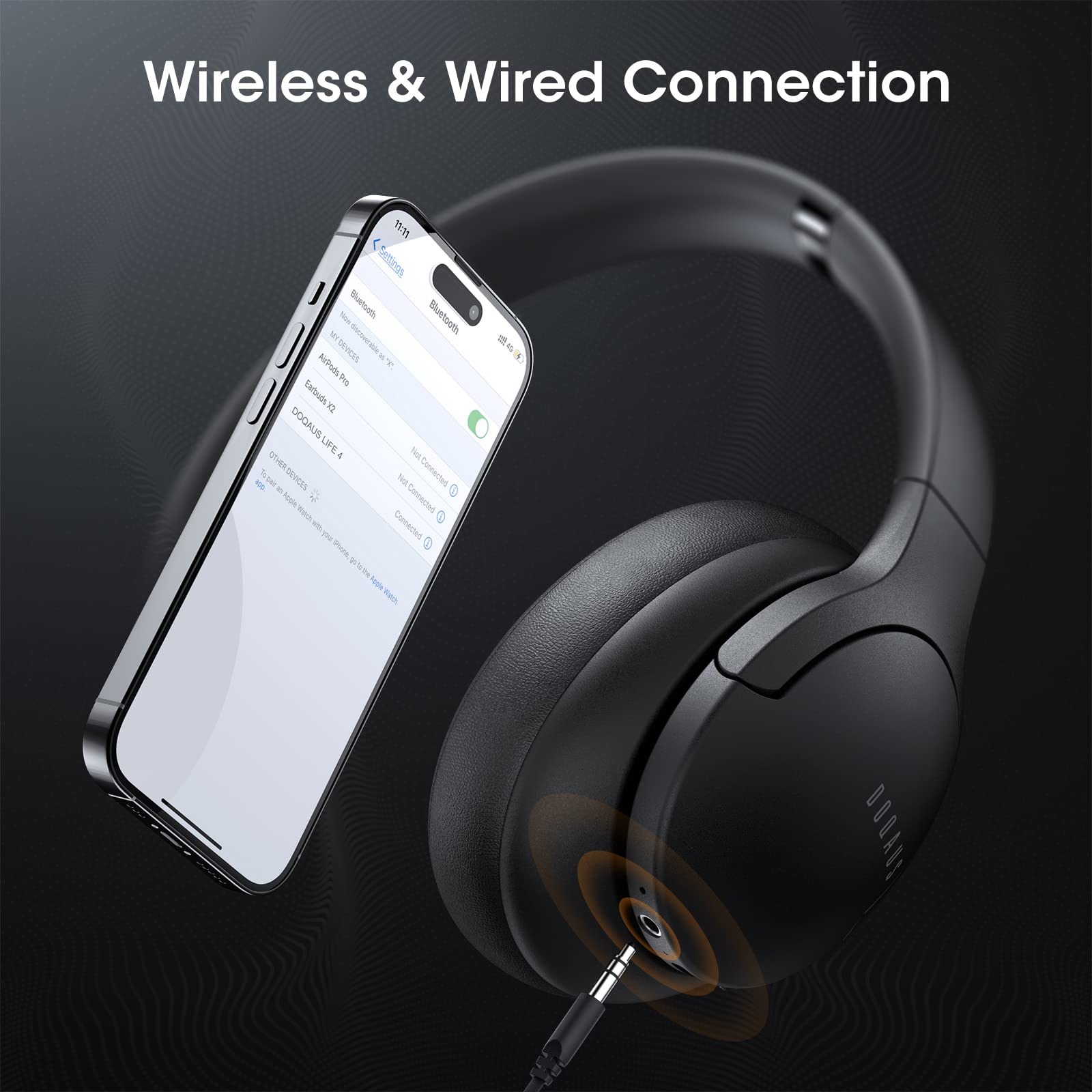 Foto 7 pulgar | Auriculares Bluetooth Doqaus Over Ear 90h Pl - Venta Internacional.