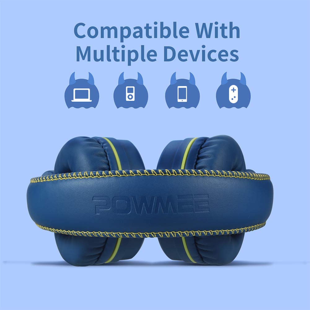 Foto 5 pulgar | Auriculares Powmee M1 Para Niños, Plegables, Ajustables, Estéreo, Azules - Venta Internacional.