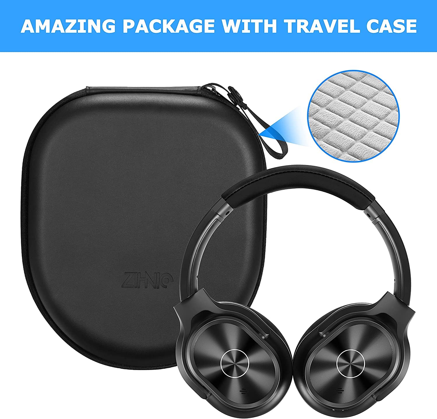 Foto 7 pulgar | Auriculares Bluetooth Zihnic con Cancelación Activa de Ruido 40h Playtim - Venta Internacional
