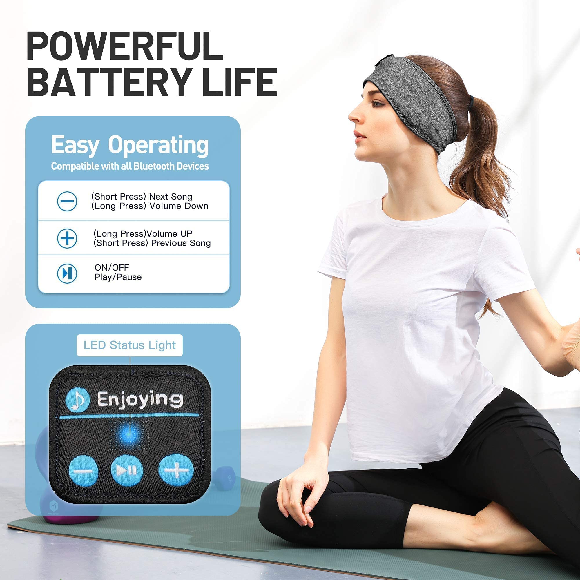 Foto 5 pulgar | Auriculares Perytong Inalámbricos Bluetooth Sports Color Gris - Venta Internacional