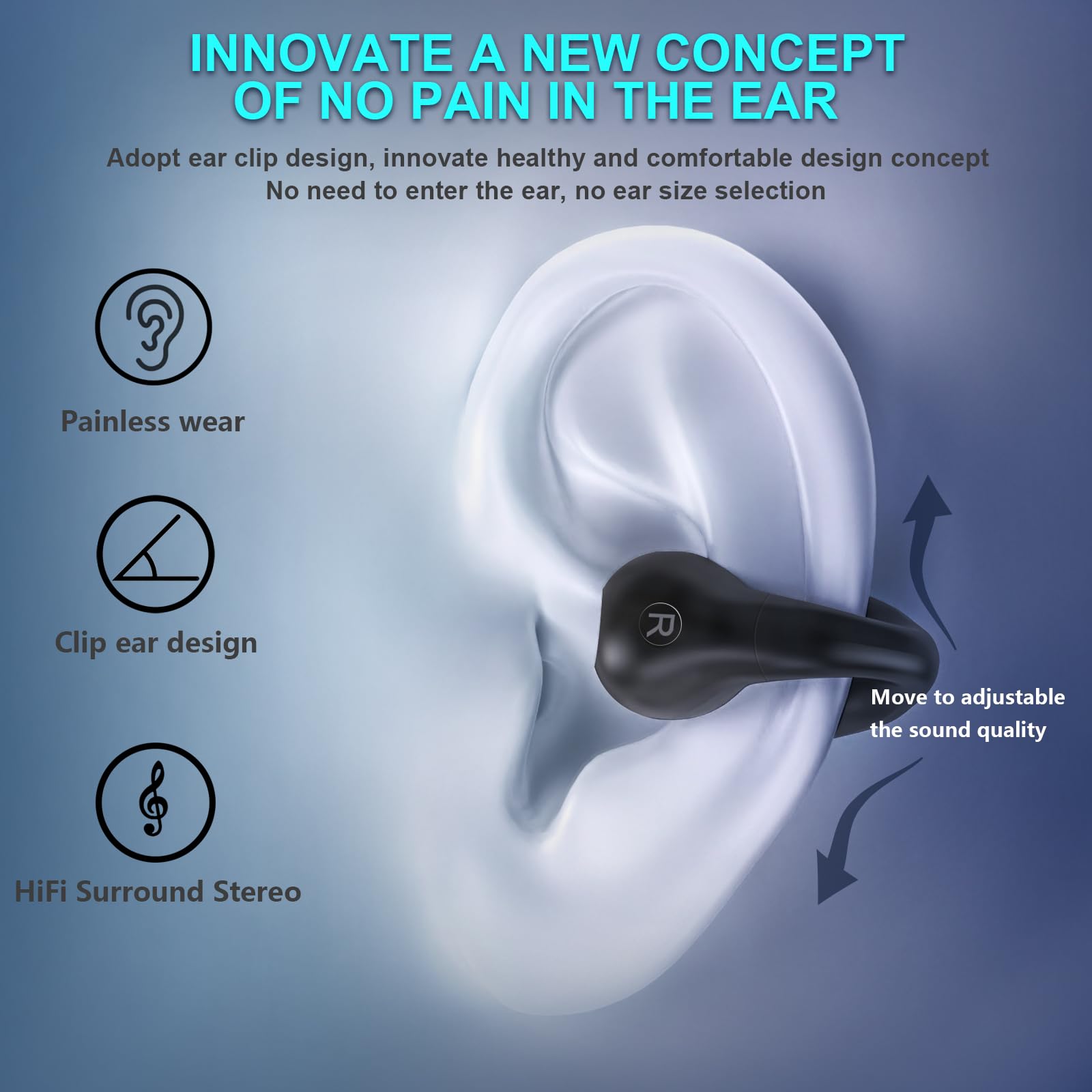Foto 4 pulgar | Auriculares Inalámbricos Malihoo Open Ear Bluetooth 5.3 Con Carga - Venta Internacional.