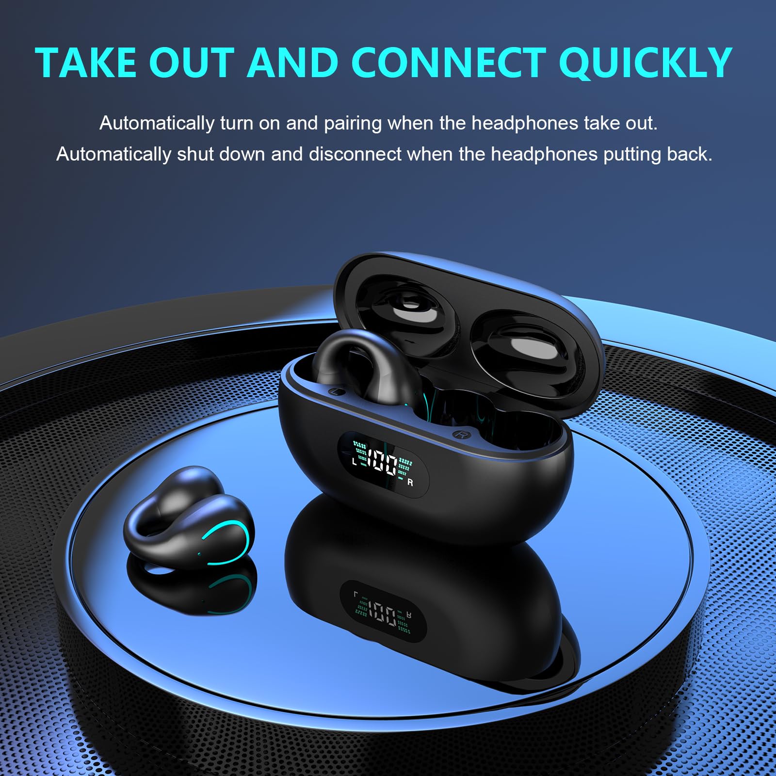 Foto 6 pulgar | Auriculares Inalámbricos Malihoo Open Ear Bluetooth 5.3 Con Carga - Venta Internacional.